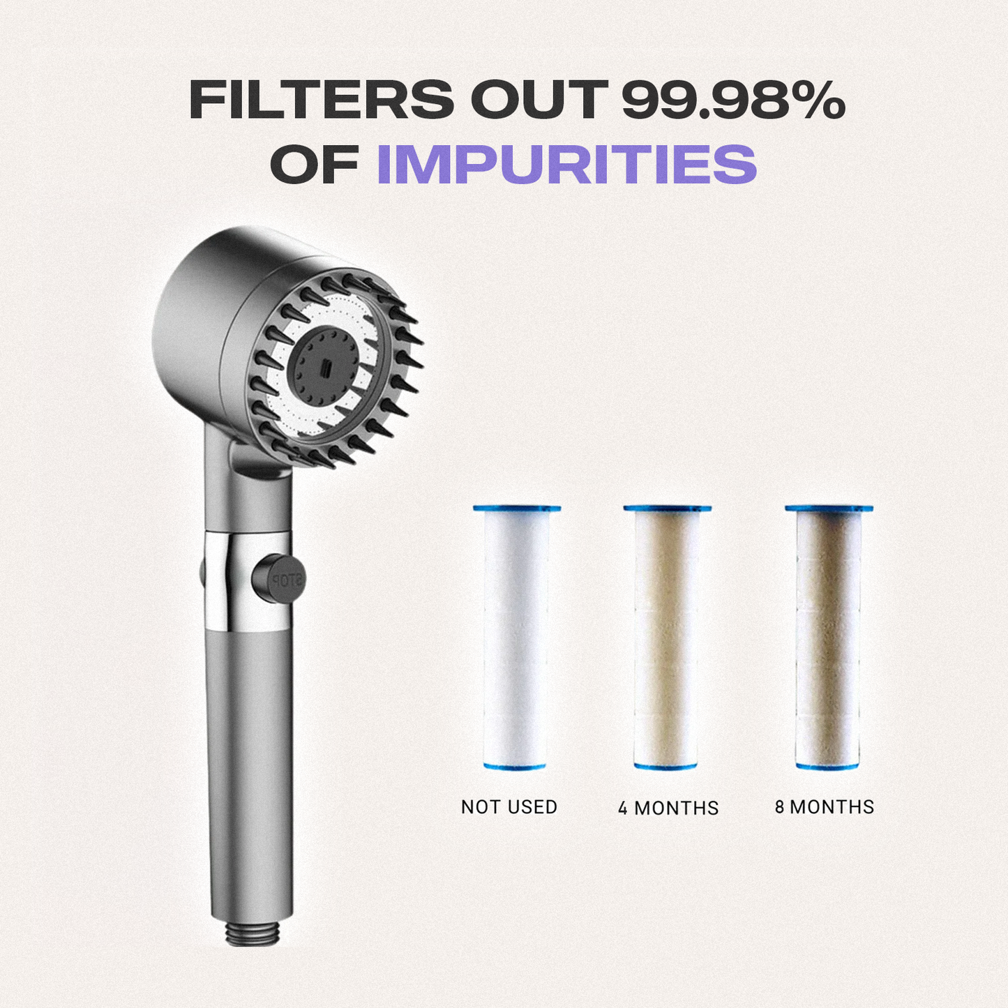 RinseHero™ - Filtered Shower Head