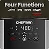 Chefman Air Fryer 8 Qt | TurboFry® 4-in-1 with 450°F Hi-Fry Option for Crispier Results | Bake, Dehydrate, Frozen | XL Nonstick Dishwasher-Safe Basket | Stainless Steel