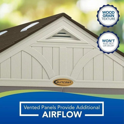 Suncast Tremont 8×10 BMS8100 Outdoor Resin Storage Shed