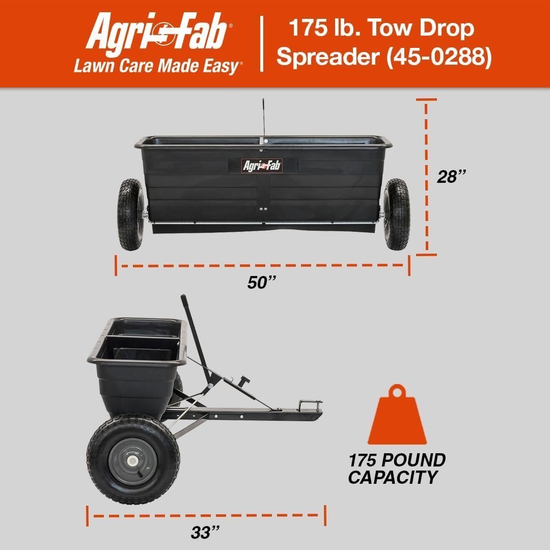 Agri-Fab 45-0543 Tow-Behind 100 lb Lawn & Garden Spiker Seeder Spreader