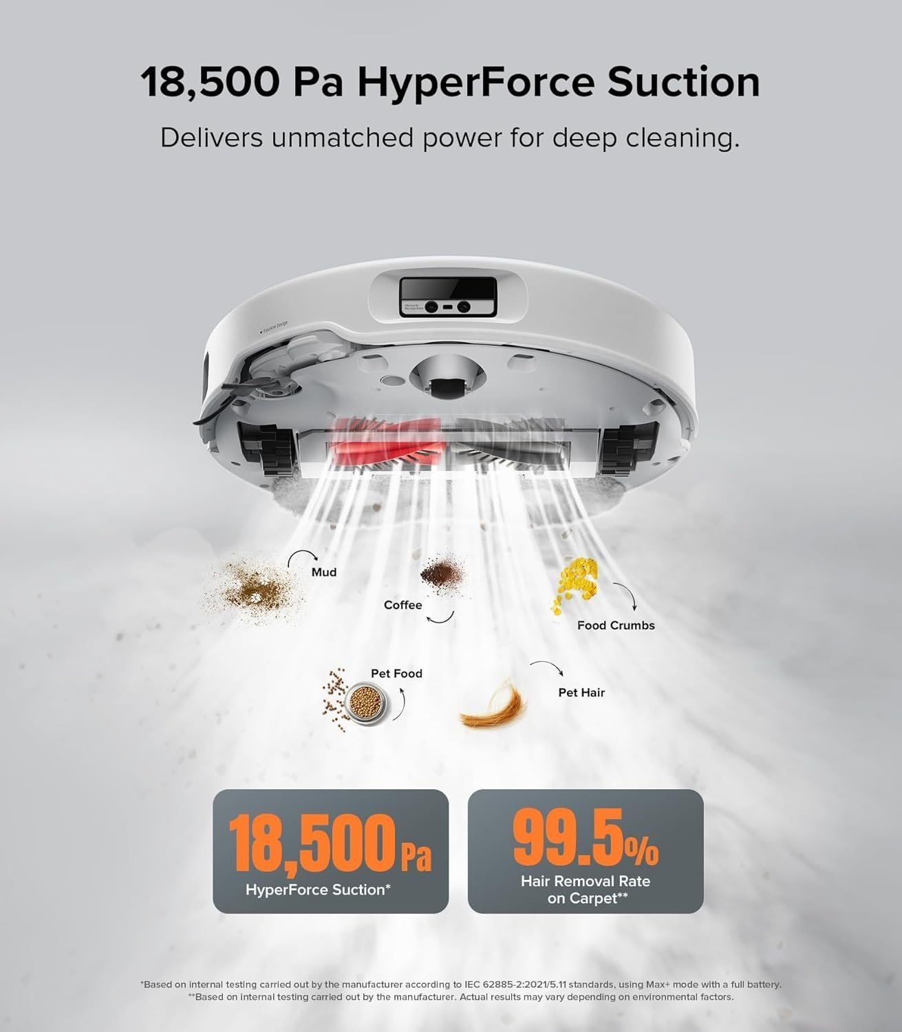 Roborock Qrevo Edge S5A Robot Vacuum & Mop, 18,500Pa, Zero-Tangle