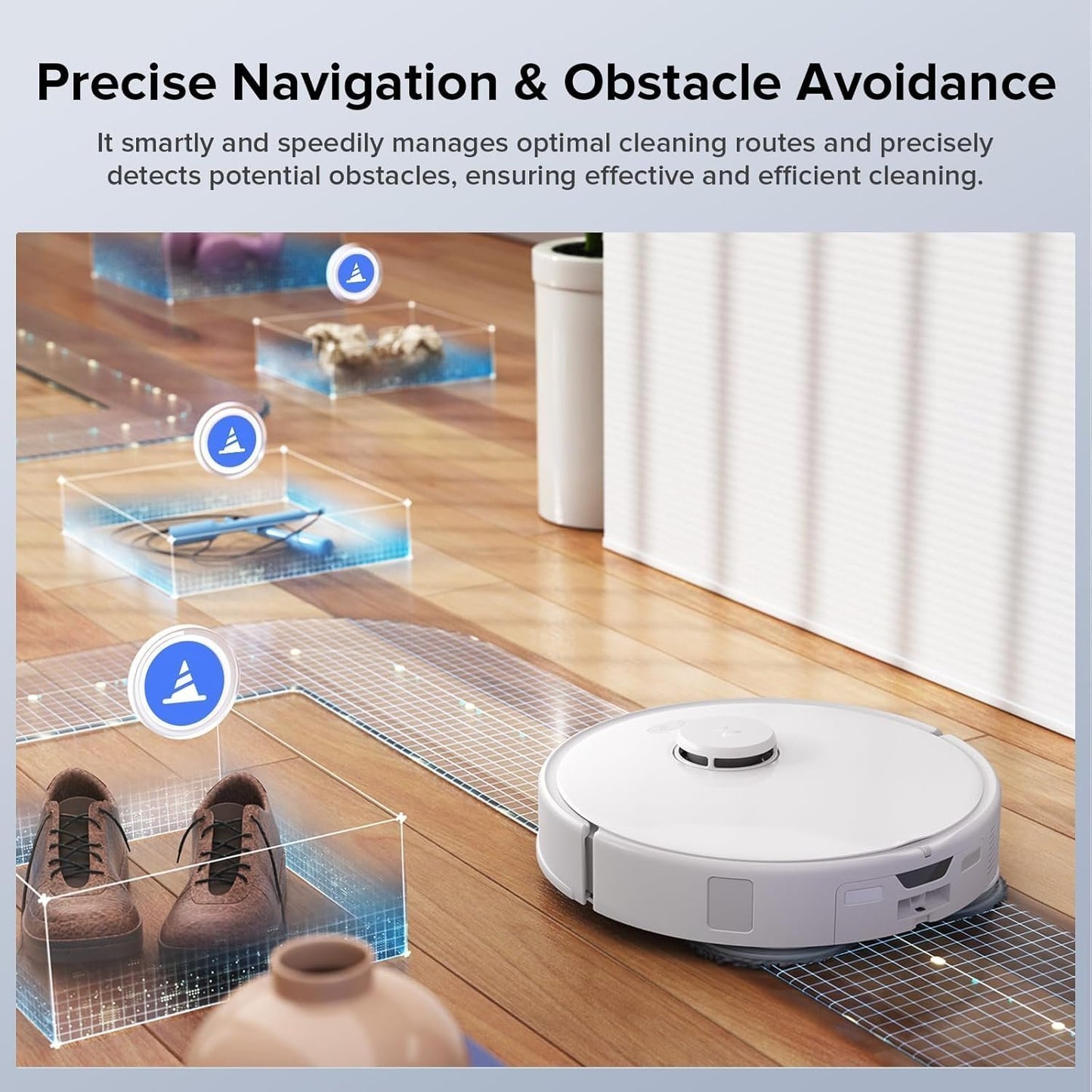 Roborock Qrevo Edge S5A Robot Vacuum & Mop, 18,500Pa, Zero-Tangle