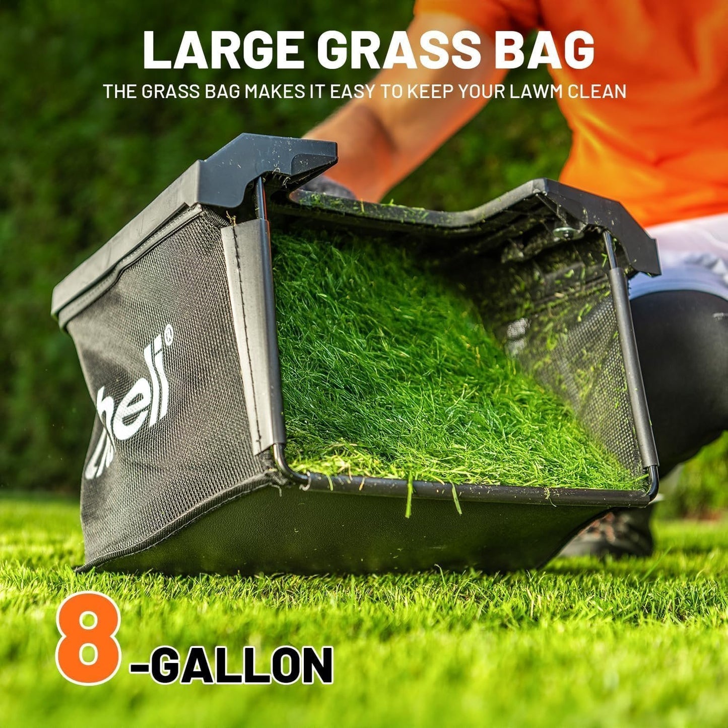 Litheli 13″ 20V Cordless Lawn Mower with 4.0Ah Battery