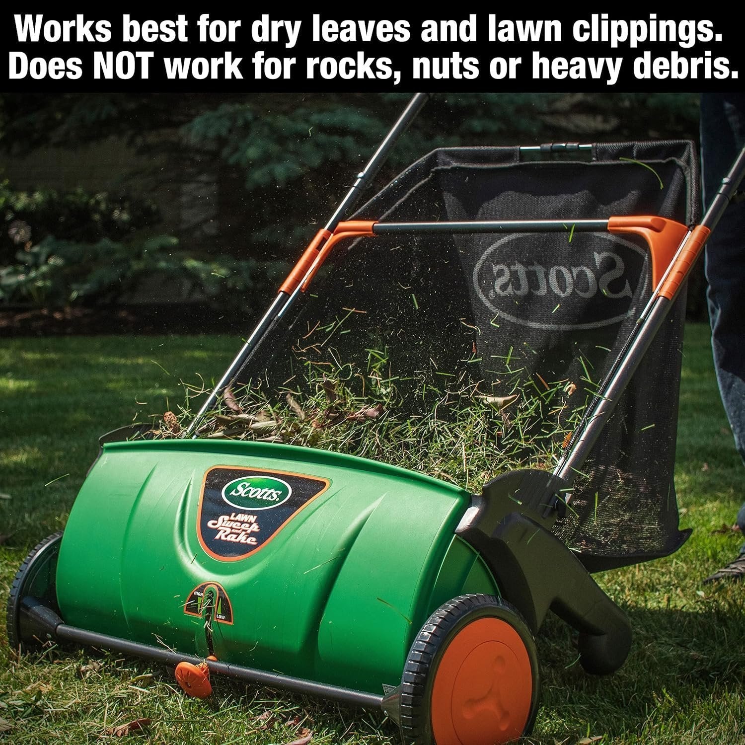 Scotts 26 in. Push Lawn Sweeper LSW70026S, Black/Green