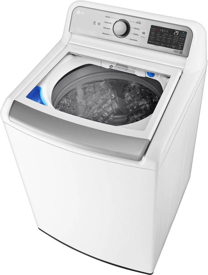 LG – 5.5 Cu. Ft. Smart Top Load Washer with TurboWash3D – White