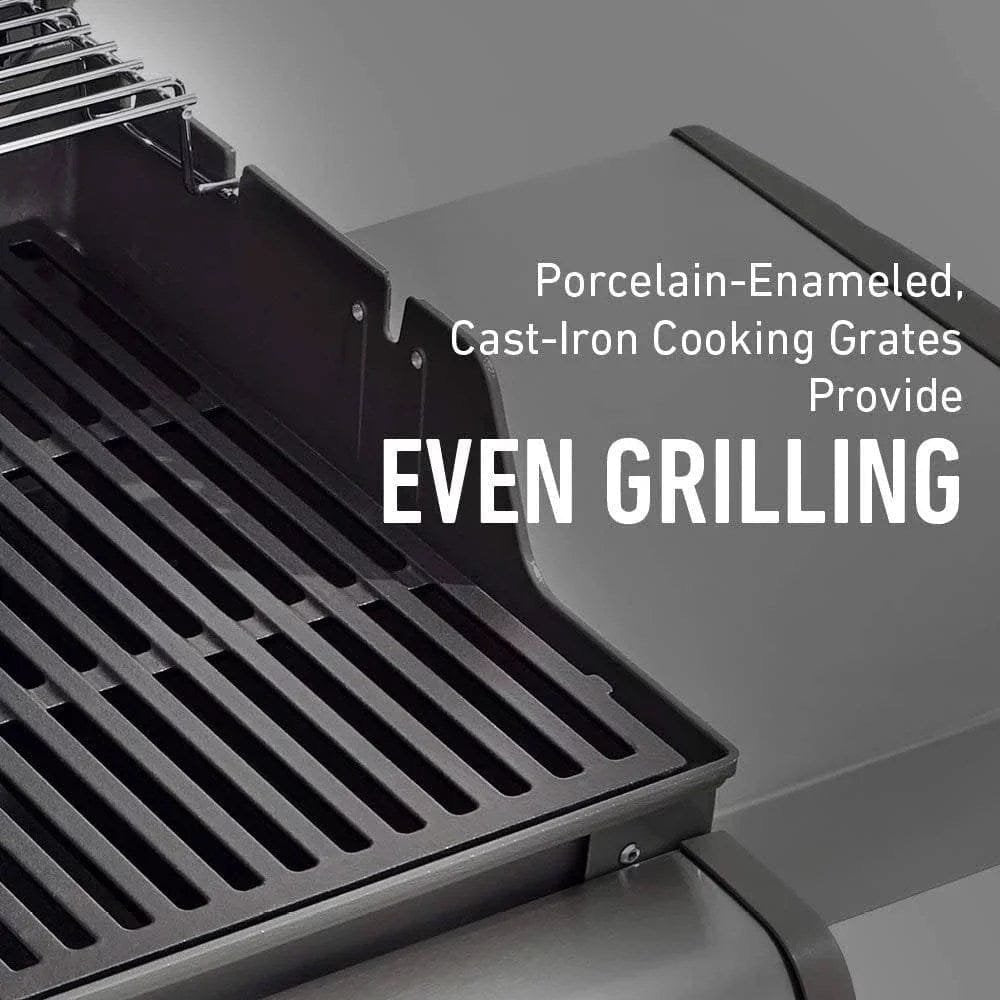 Weber 47510001 Spirit E-310 3-Burner Natural GAS Black Bundle with Generic Grill Cover Barbecue Drip Pans Set of 3