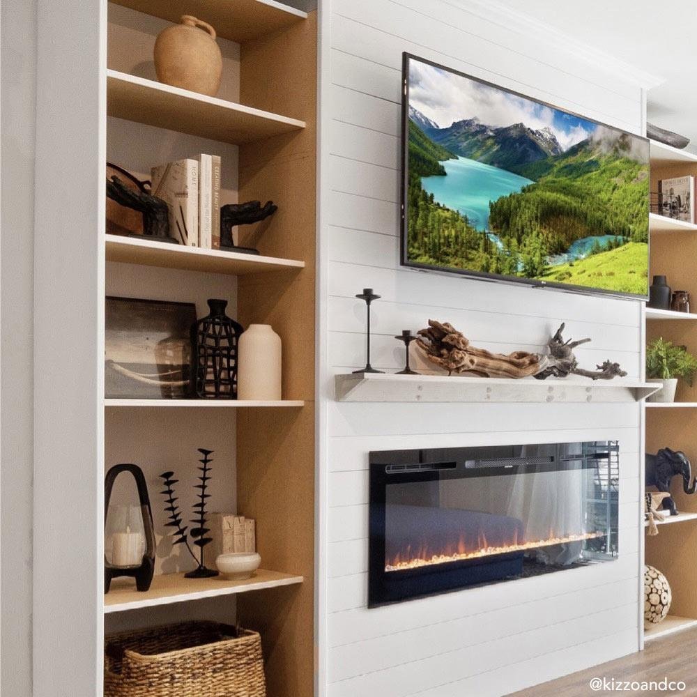 The Sideline 50 Inch Recessed Smart Electric Fireplace 80004